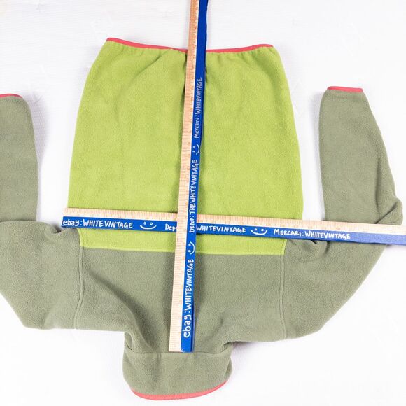 Patagonia Synchilla Snap-T Jacket XS Spanish Moss Green Pink Full Zip Fleece - Picture 3 of 6